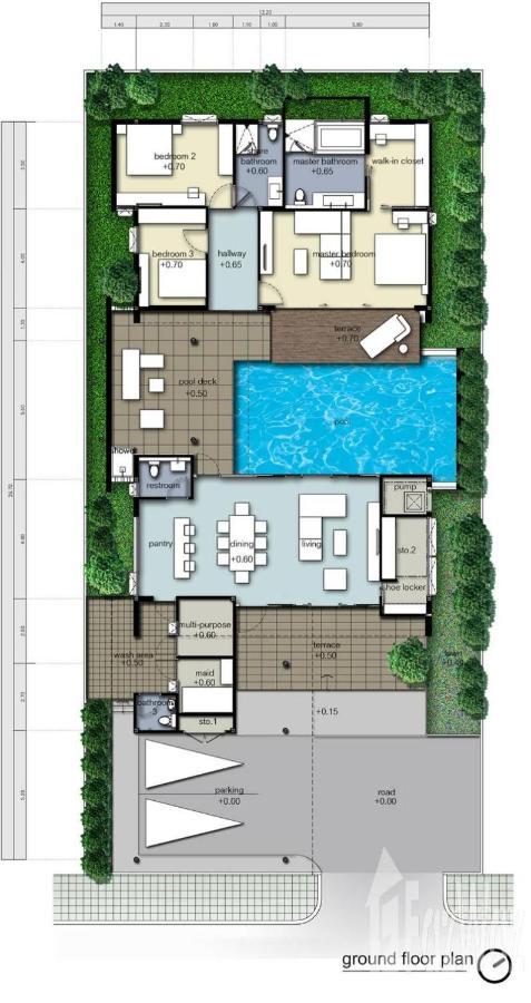 Movenpick Luxury Villa1Fl-Private Pool-Sha Certified Na Chom Thian Exteriör bild